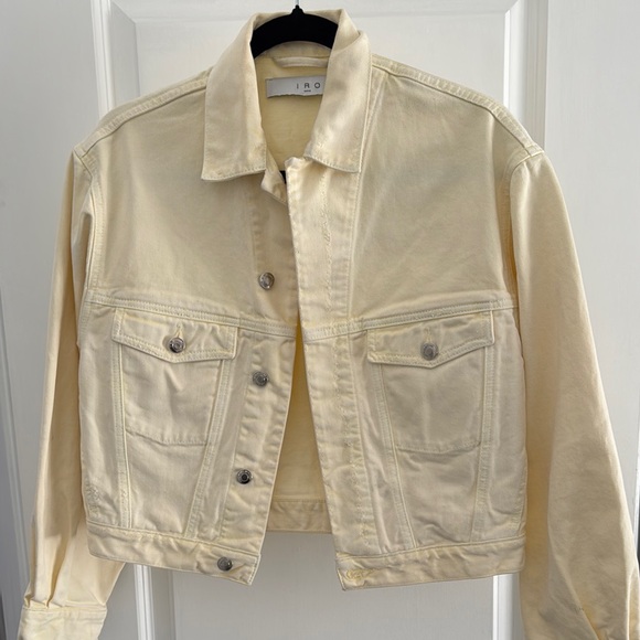 IRO butter yellow Jean Jacket Cropped Denim - Main Image